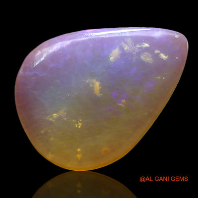 Natural Untreated Fire Opal Loose Gemstone Pear Cabochon From Australia 1.00 Cts 12x9x2 mm AF-967