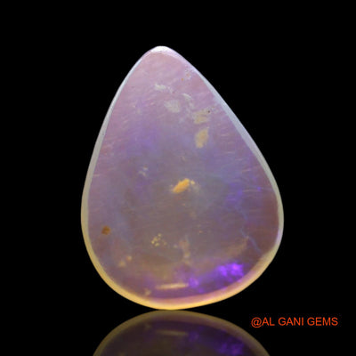 Natural Untreated Fire Opal Loose Gemstone Pear Cabochon From Australia 1.00 Cts 12x9x2 mm AF-967