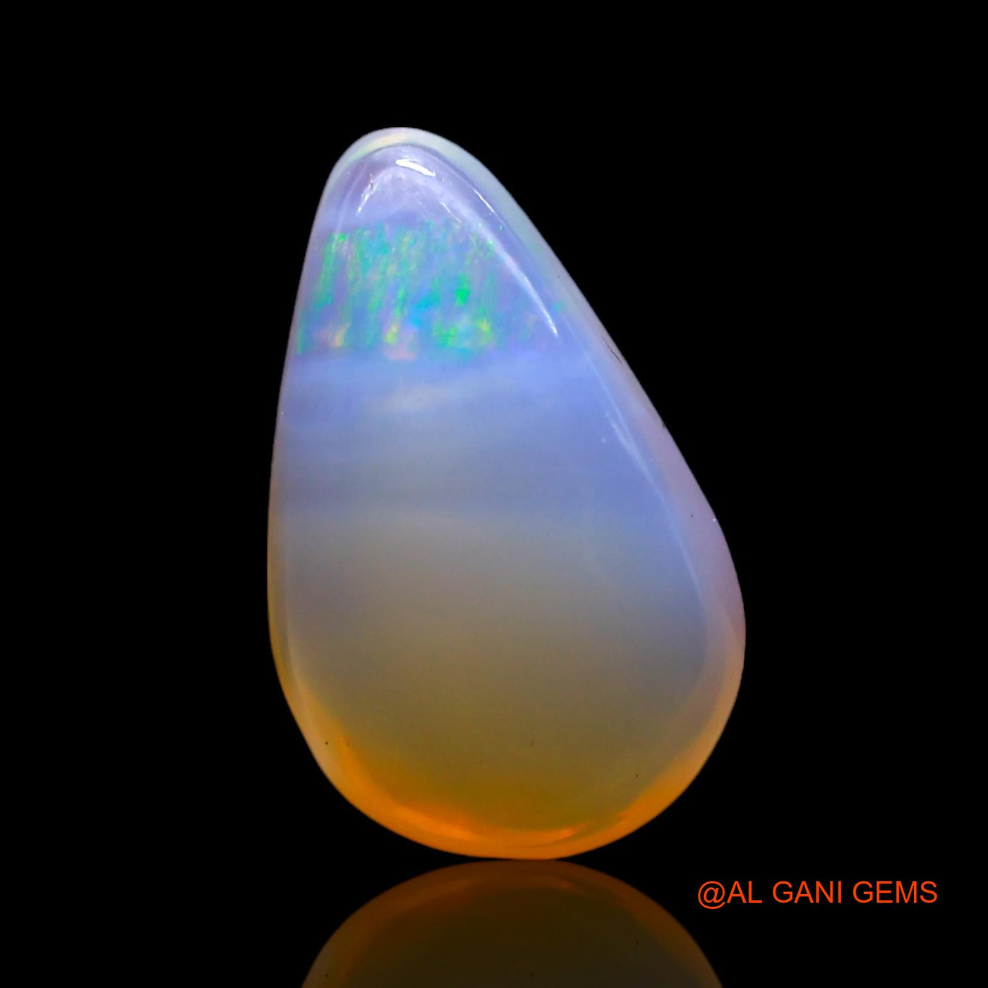 2.00 Cts Natural Australian Fire Opal Loose Gemstone Pear Cabochon 13x8x4 mm AF-969