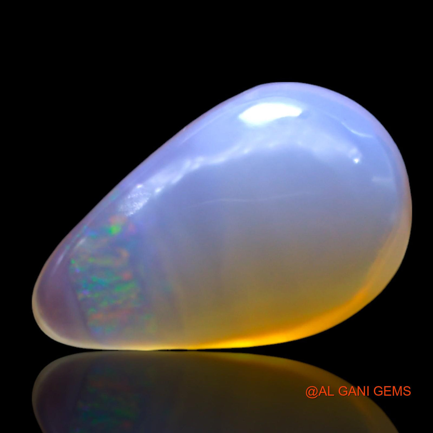 2.00 Cts Natural Australian Fire Opal Loose Gemstone Pear Cabochon 13x8x4 mm AF-969