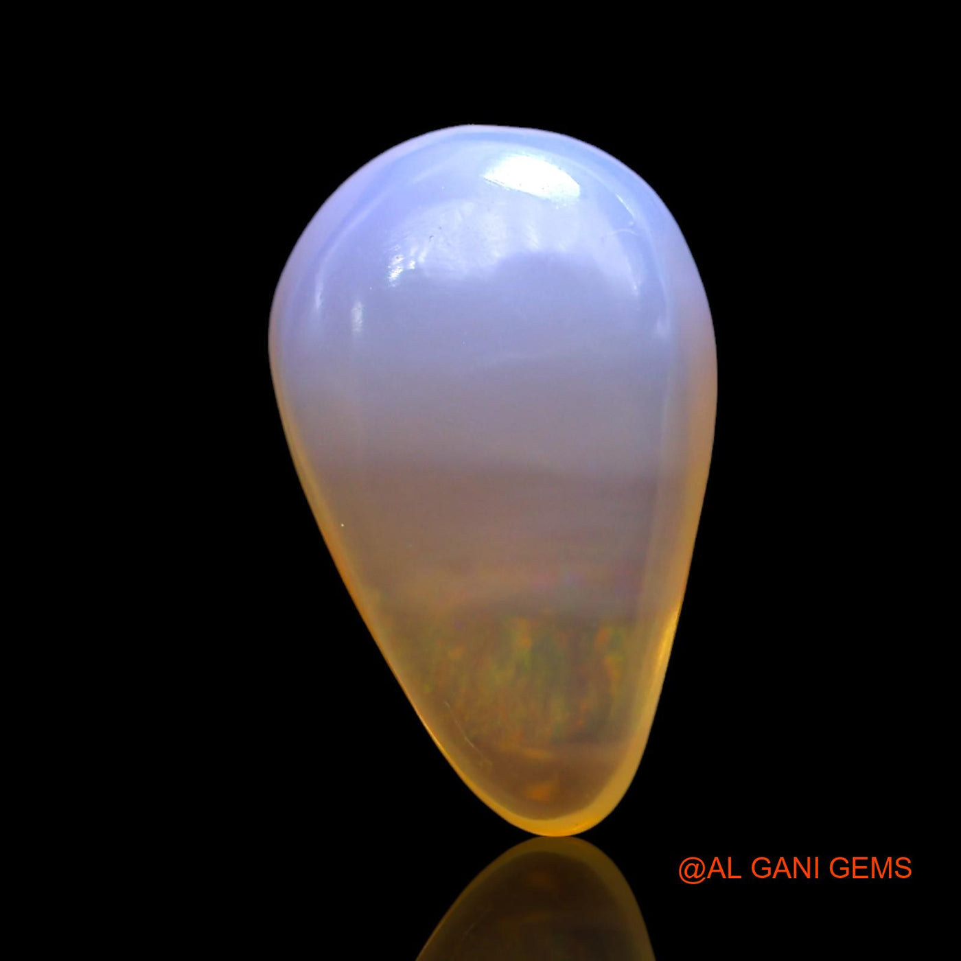 2.00 Cts Natural Australian Fire Opal Loose Gemstone Pear Cabochon 13x8x4 mm AF-969