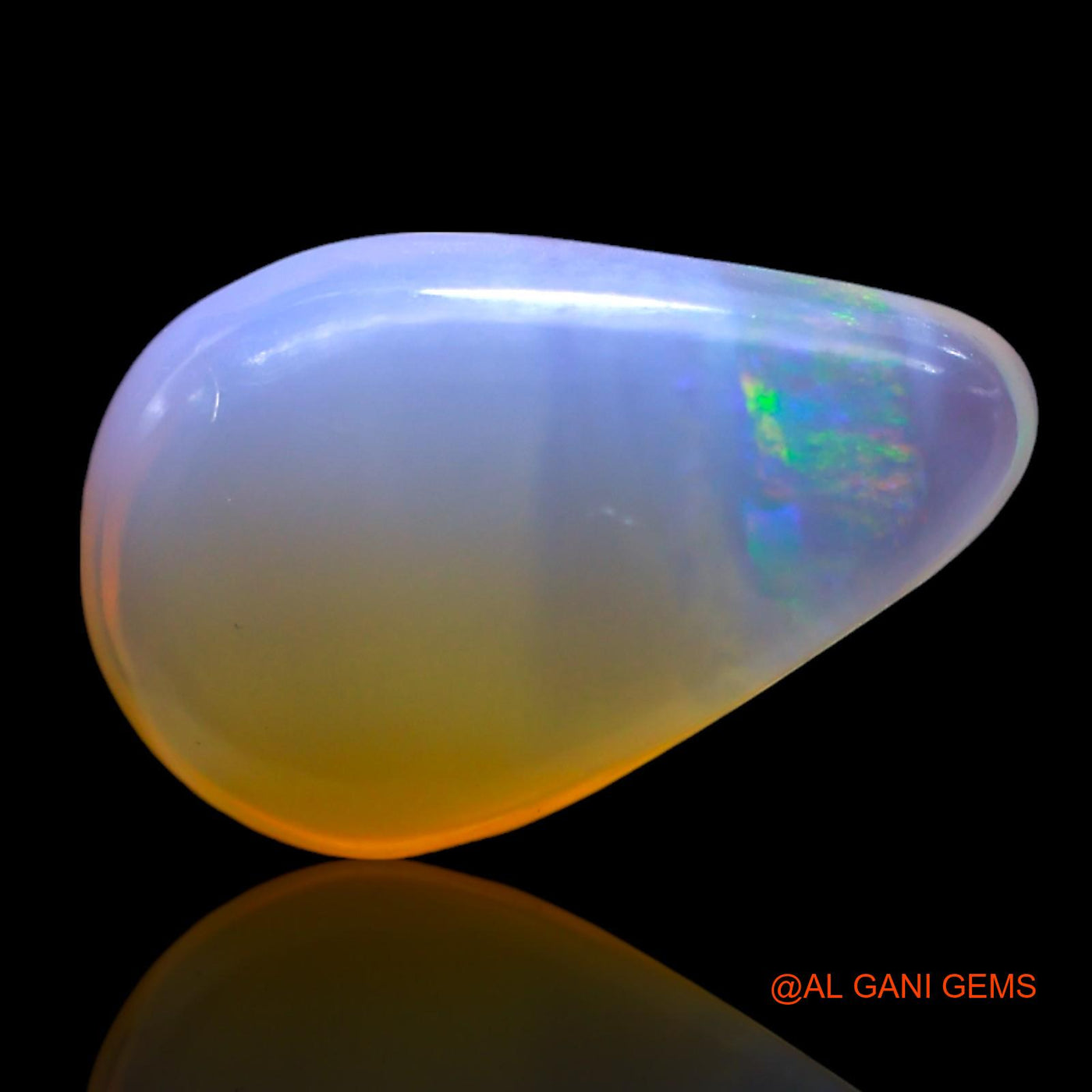 2.00 Cts Natural Australian Fire Opal Loose Gemstone Pear Cabochon 13x8x4 mm AF-969