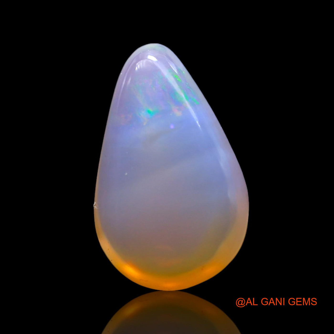 2.00 Cts Natural Australian Fire Opal Loose Gemstone Pear Cabochon 13x8x4 mm AF-969