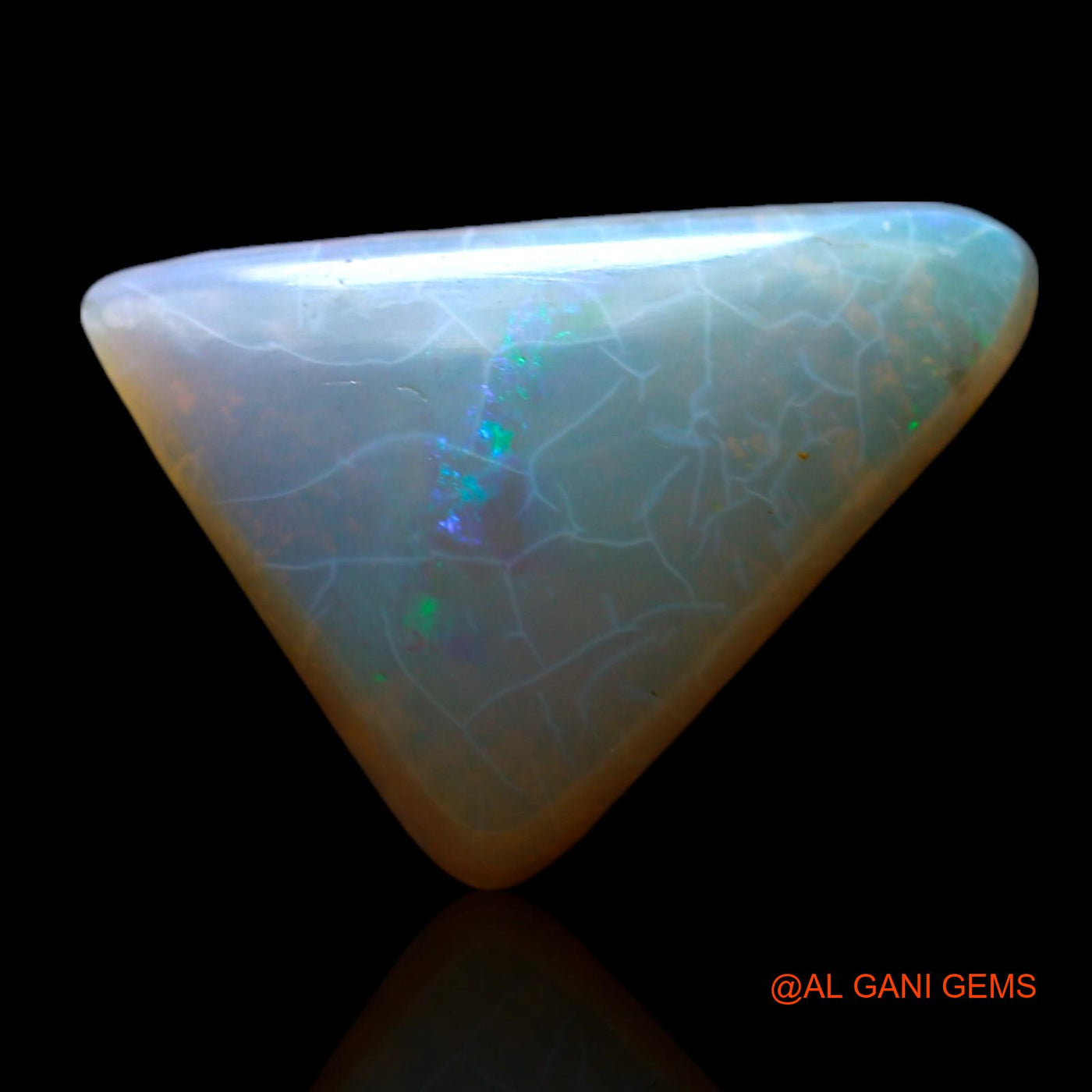 5.00 Cts Natural Australian Fire Opal Loose Gemstone Trillion Cabochon 15x11x4 mm AF-96