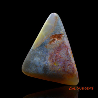 5.00 Cts Natural Australian Fire Opal Loose Gemstone Trillion Cabochon 15x11x4 mm AF-96