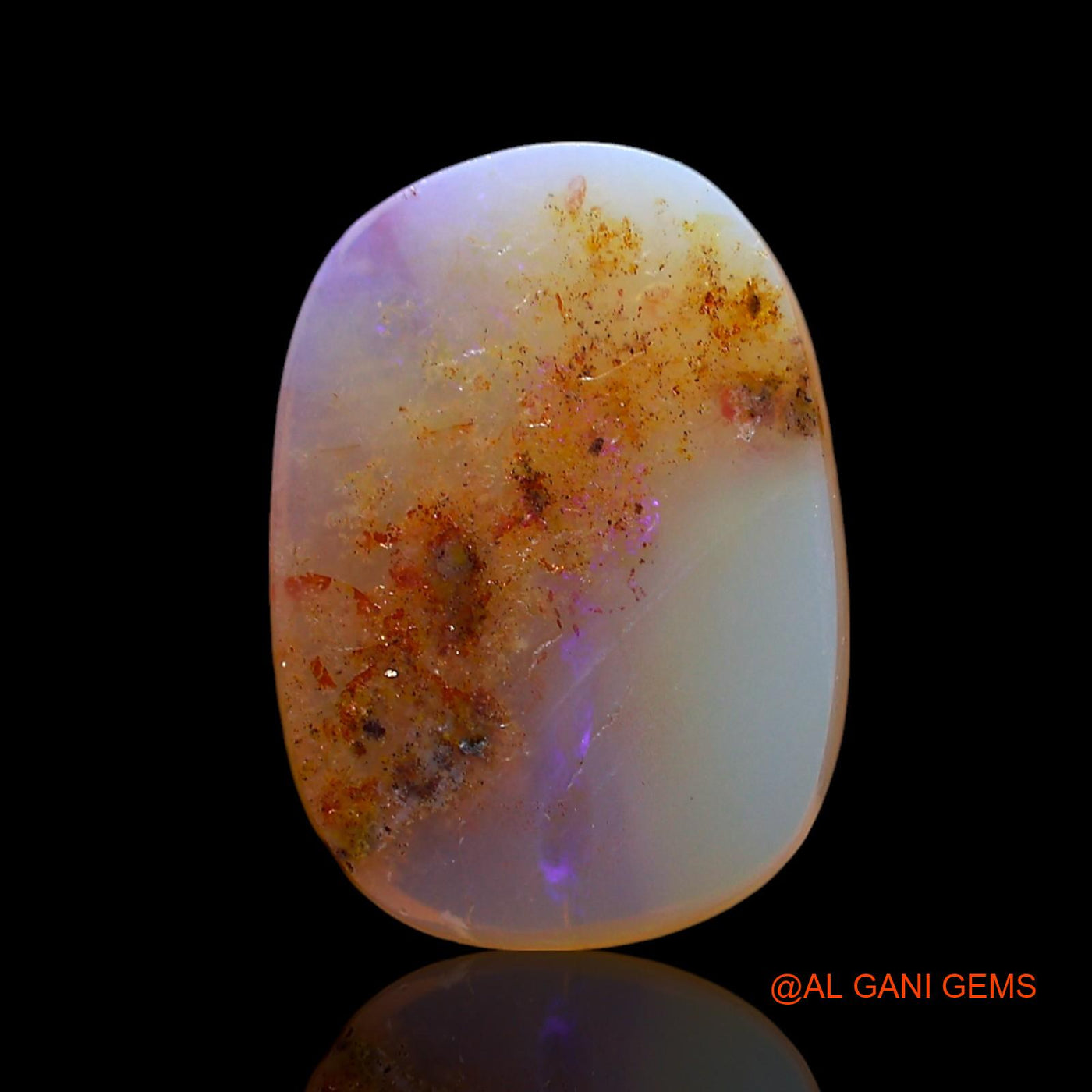 2.00 Cts Unheated Australian Fire Opal Loose Gemstone Oval Cabochon Natural 12x8x3 mm AF-971