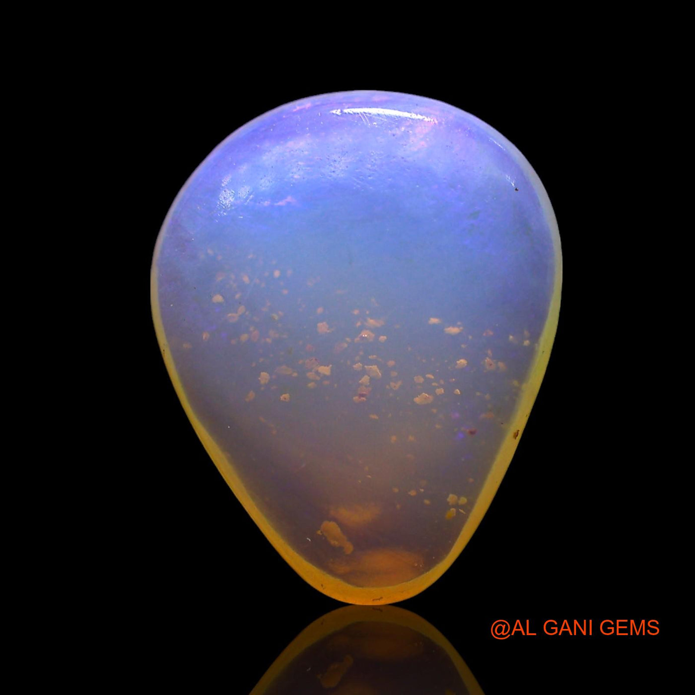 2.00 Cts Unheated Australian Fire Opal Loose Gemstone Pear Cabochon Natural 12x9x3 mm AF-973