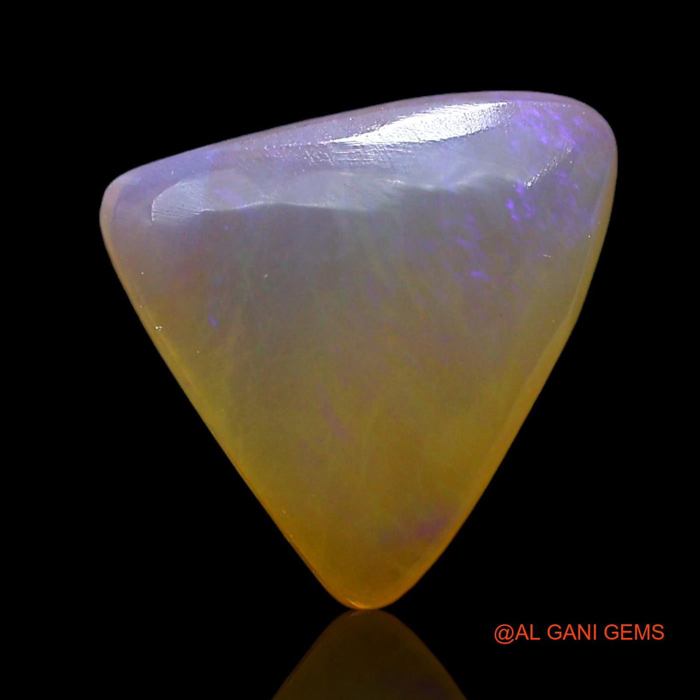 1.00 Cts Natural Australian Fire Opal Trillion Cabochon Loose Gemstone For Jewelry 11x9x3 mm AF-978