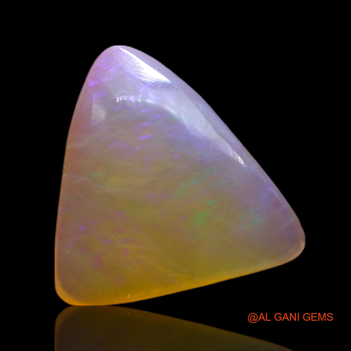 1.00 Cts Natural Australian Fire Opal Trillion Cabochon Loose Gemstone For Jewelry 11x9x3 mm AF-978