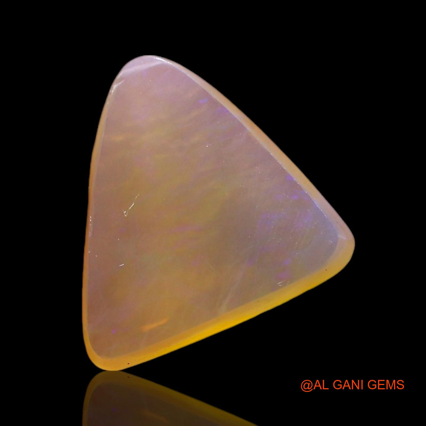 1.00 Cts Natural Australian Fire Opal Trillion Cabochon Loose Gemstone For Jewelry 11x9x3 mm AF-978