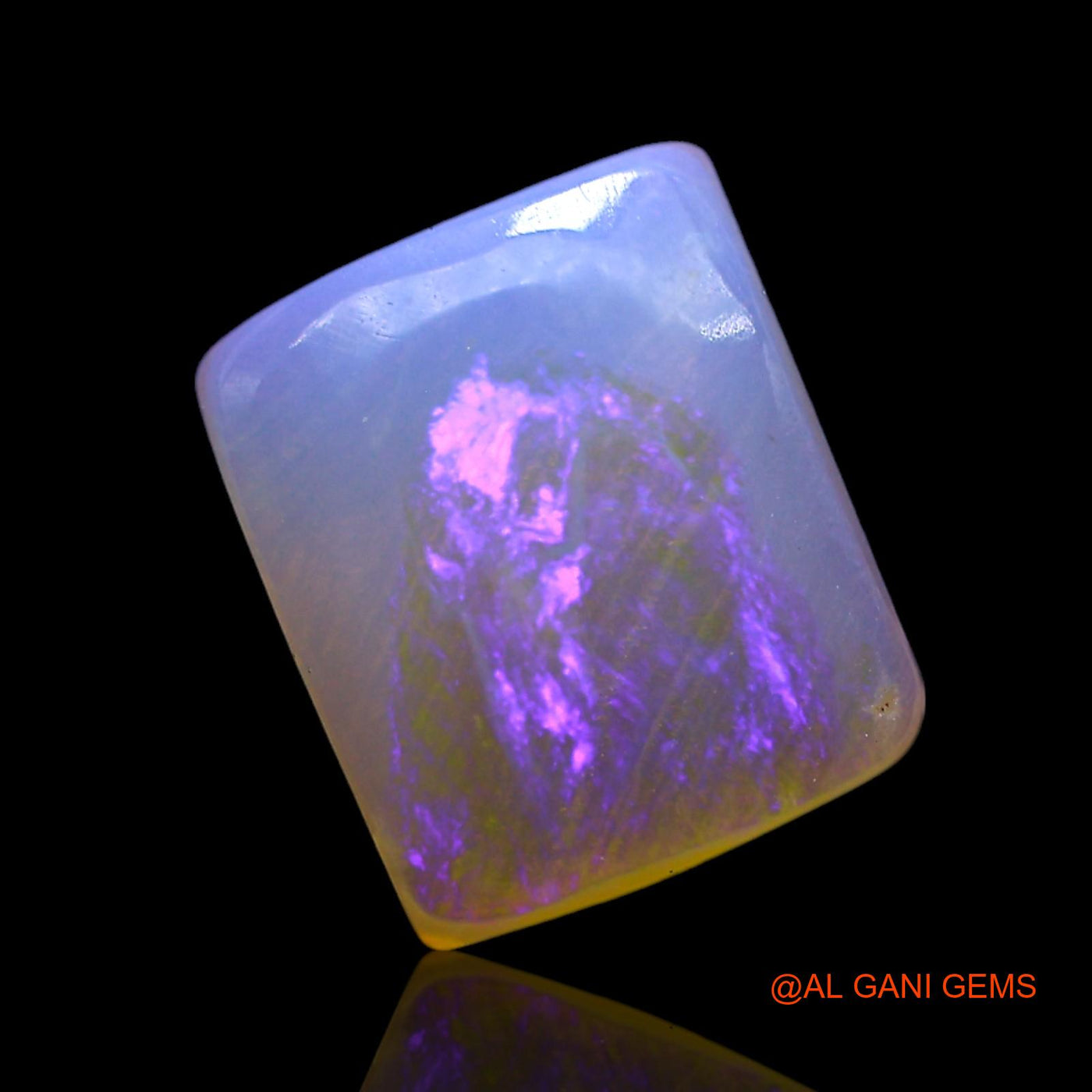 Natural Fire Opal Gemstone 2.00 Cts Loose Square Cabochon From Australia 10x8x3 mm AF-979
