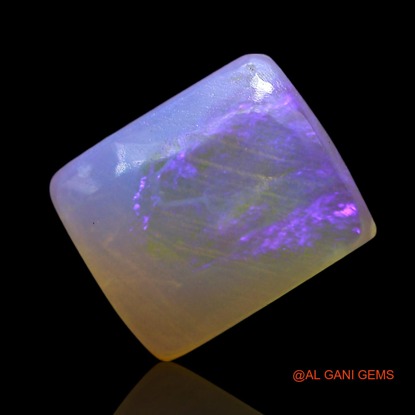 Natural Fire Opal Gemstone 2.00 Cts Loose Square Cabochon From Australia 10x8x3 mm AF-979