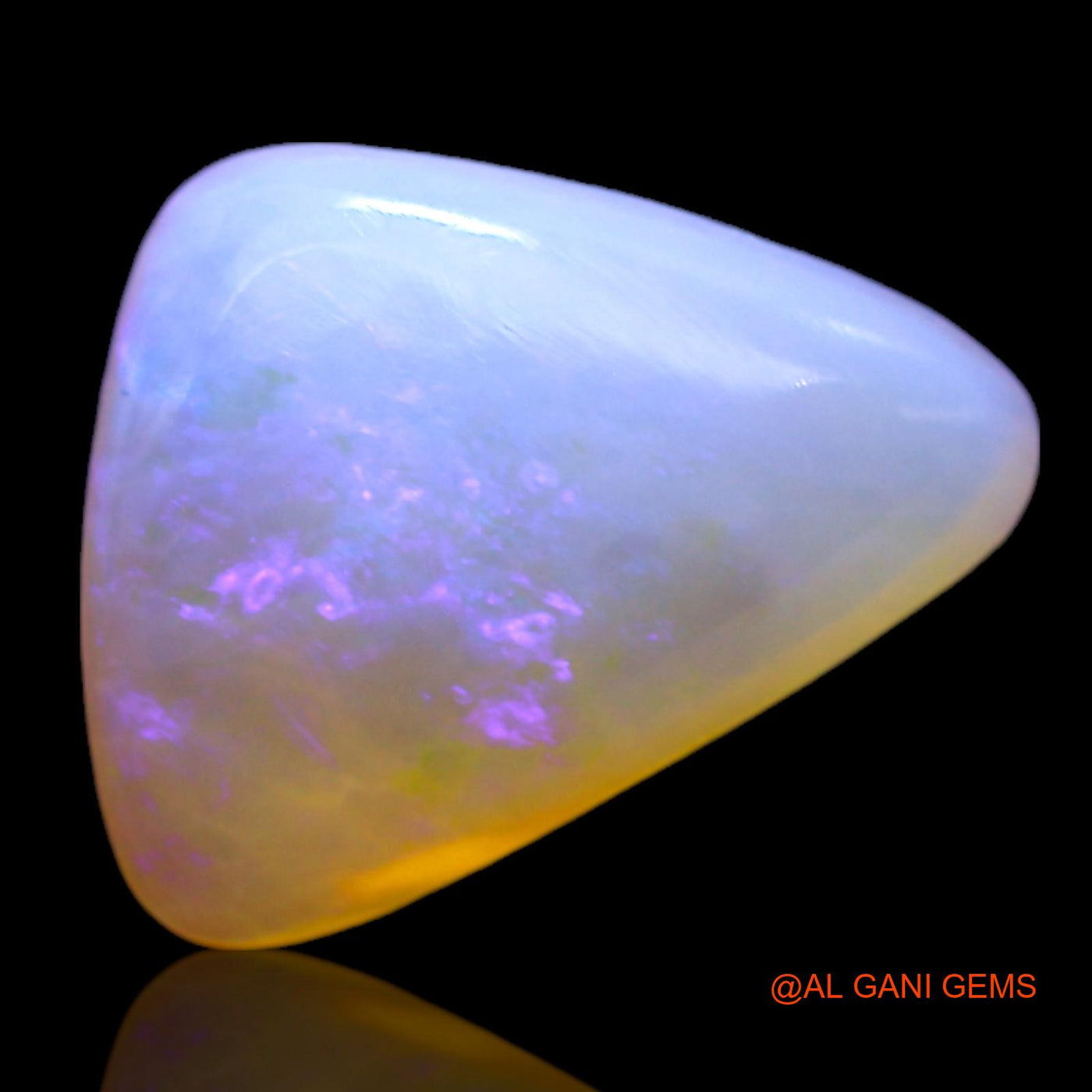 2.00 Cts Natural Australian Fire Opal Trillion Cabochon Loose Gemstone For Jewelry 11x8x3 mm AF-980