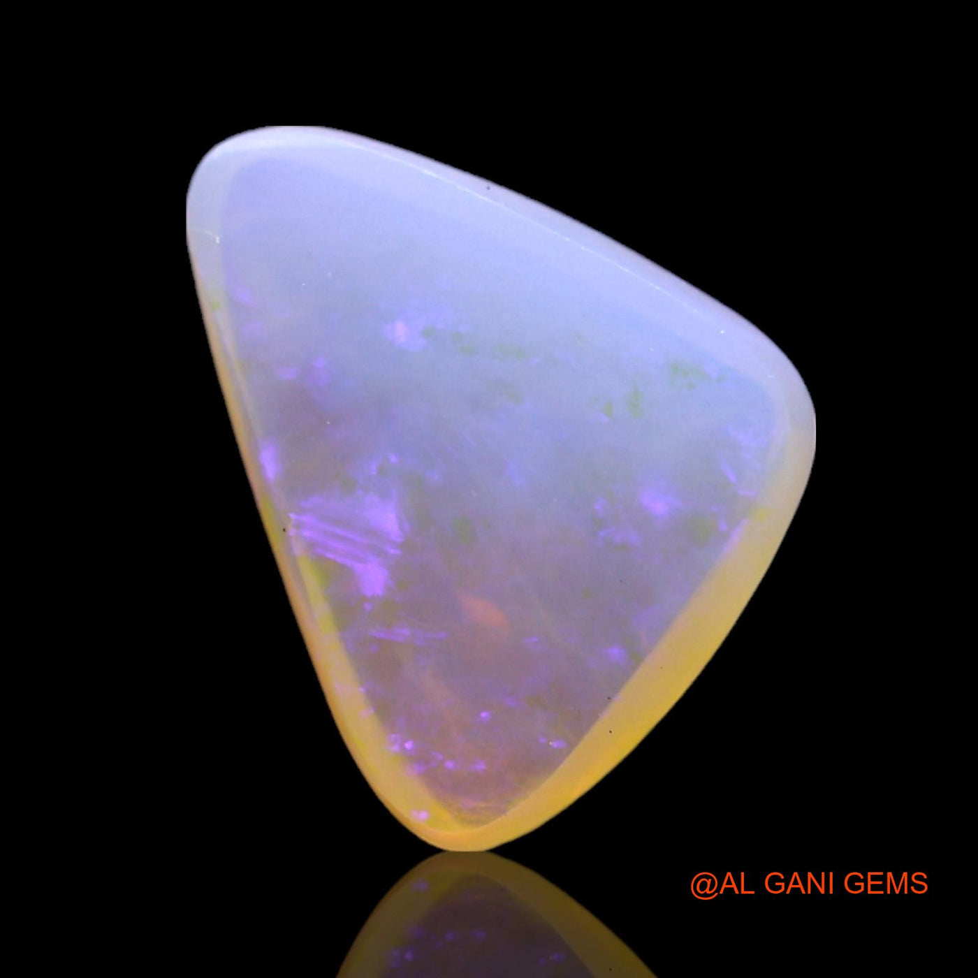 2.00 Cts Natural Australian Fire Opal Trillion Cabochon Loose Gemstone For Jewelry 11x8x3 mm AF-980