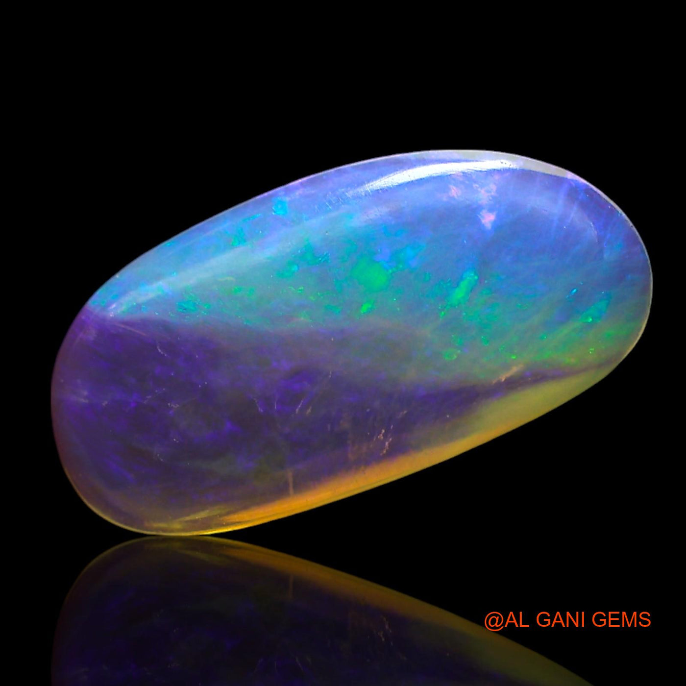 1.00 Cts Unheated Australian Fire Opal Loose Gemstone Oval Cabochon Natural 13x6x2 mm AF-981