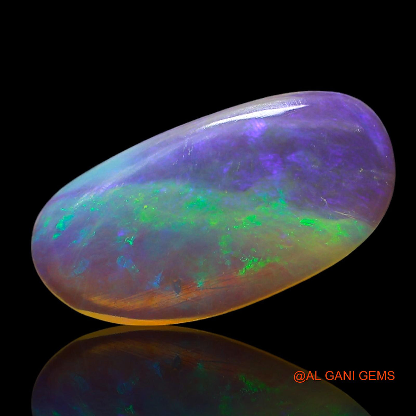 1.00 Cts Unheated Australian Fire Opal Loose Gemstone Oval Cabochon Natural 13x6x2 mm AF-981
