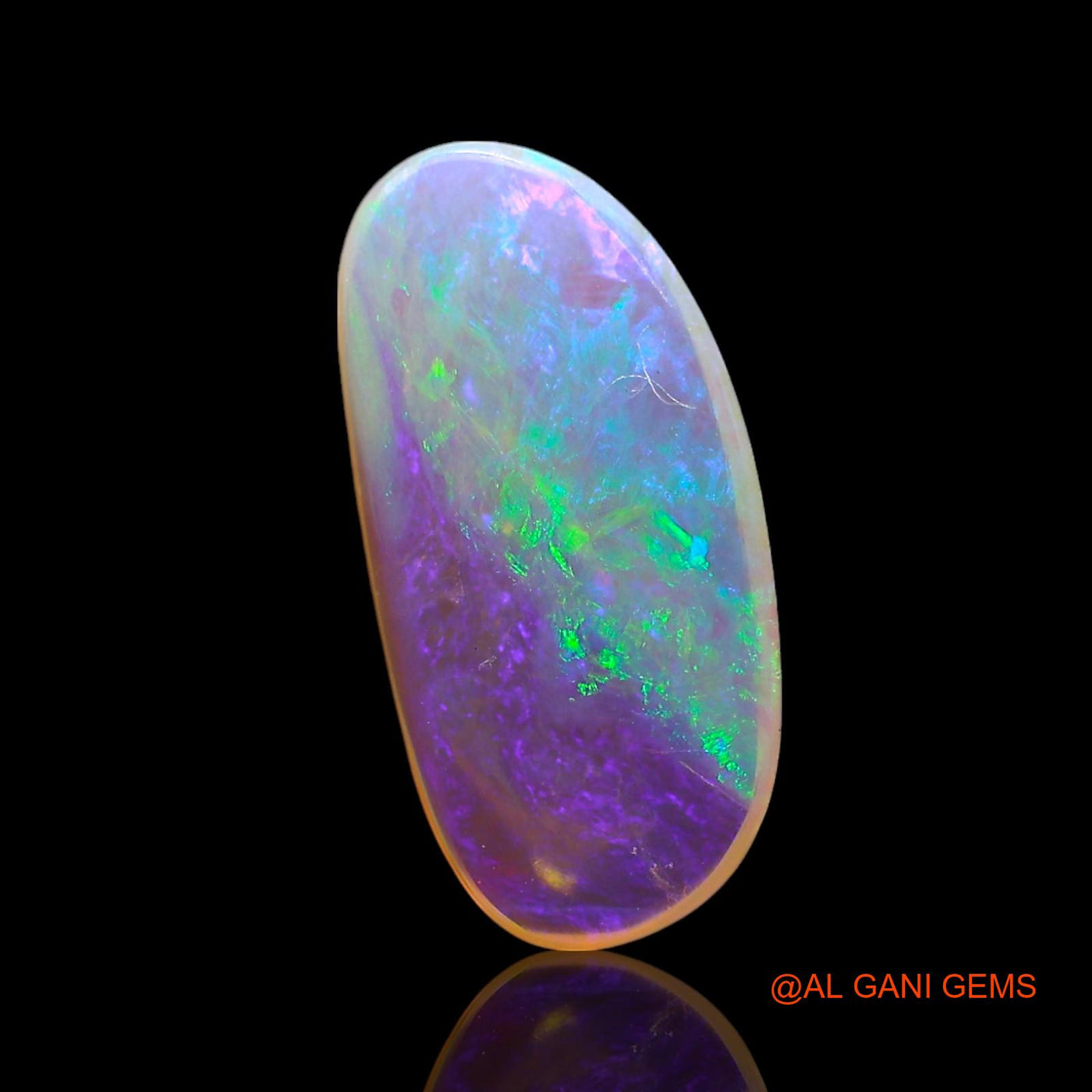 1.00 Cts Unheated Australian Fire Opal Loose Gemstone Oval Cabochon Natural 13x6x2 mm AF-981