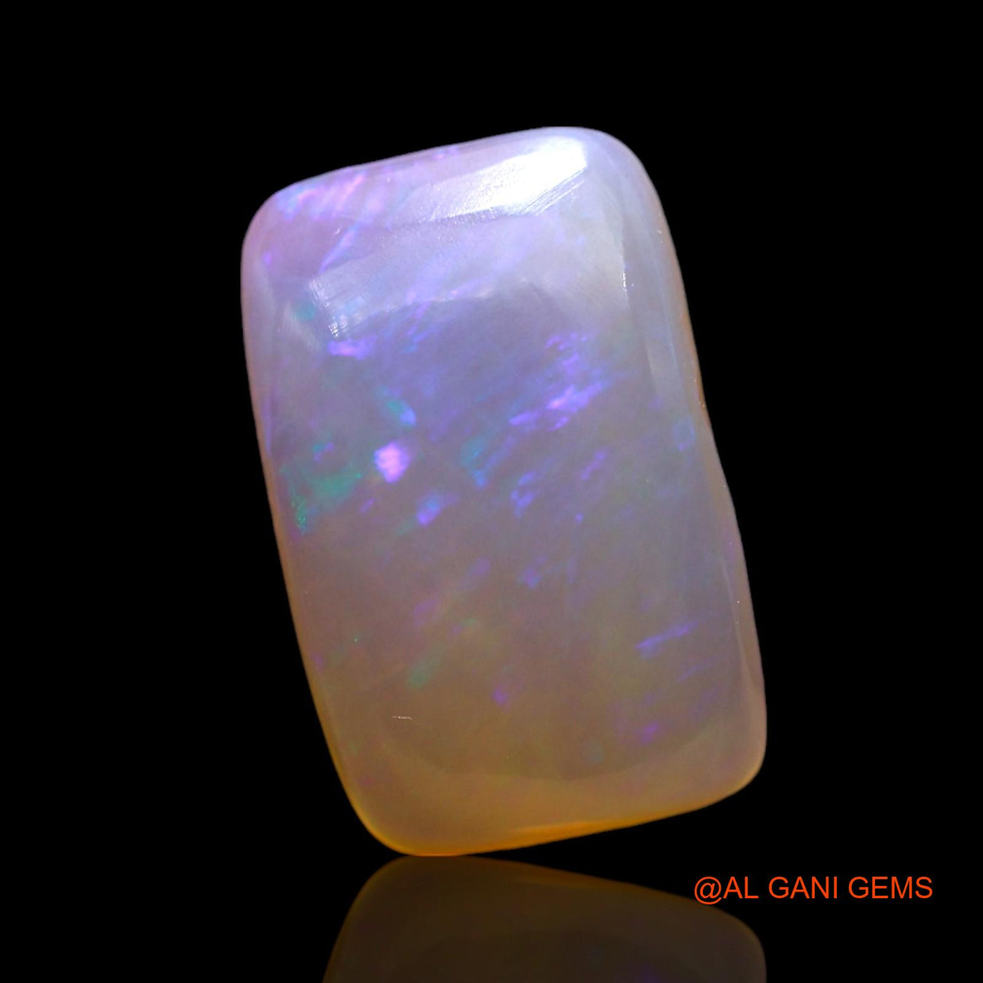Natural Fire Opal Gemstone 2.00 Cts Loose Square Cabochon From Australia 11x7x3 mm AF-982