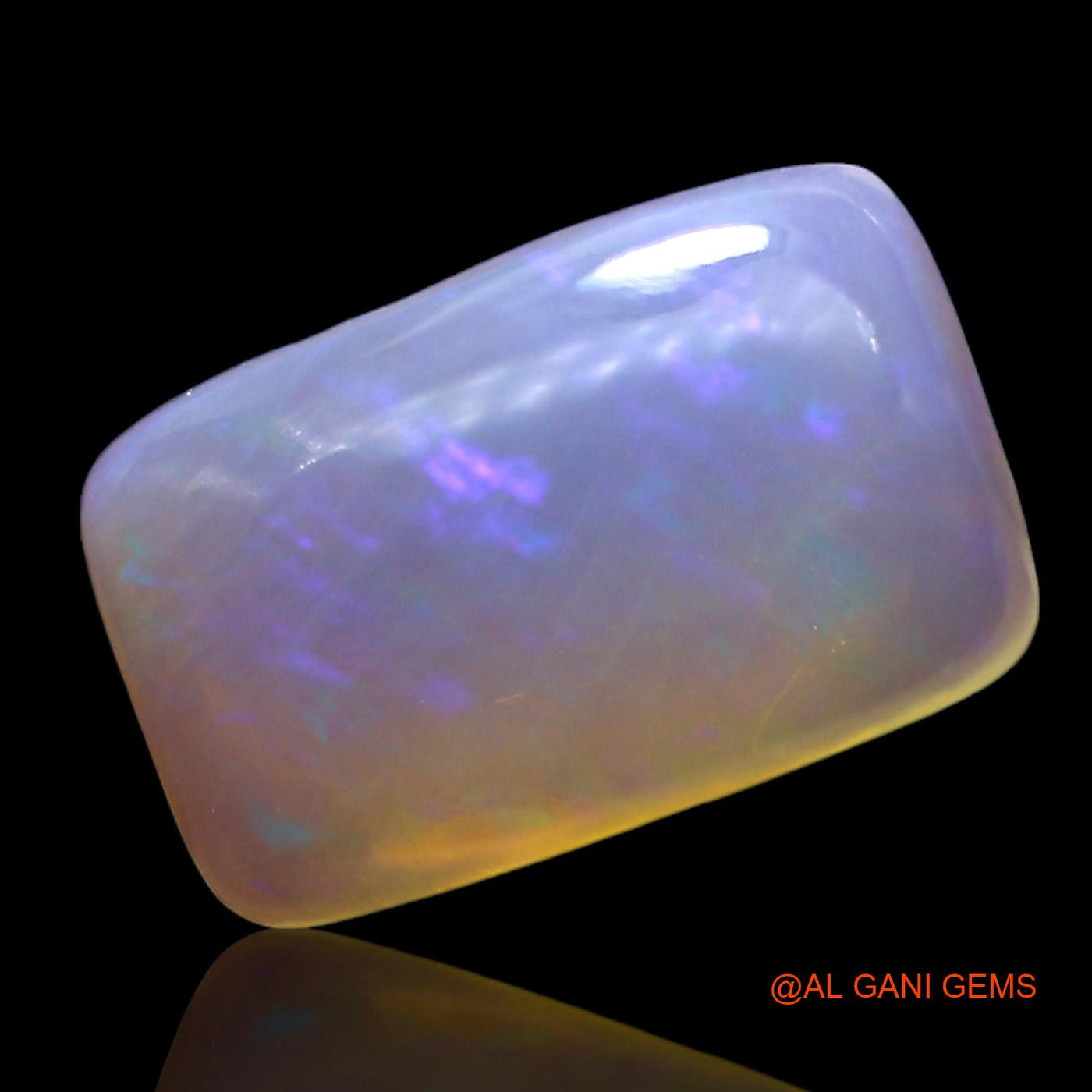 Natural Fire Opal Gemstone 2.00 Cts Loose Square Cabochon From Australia 11x7x3 mm AF-982