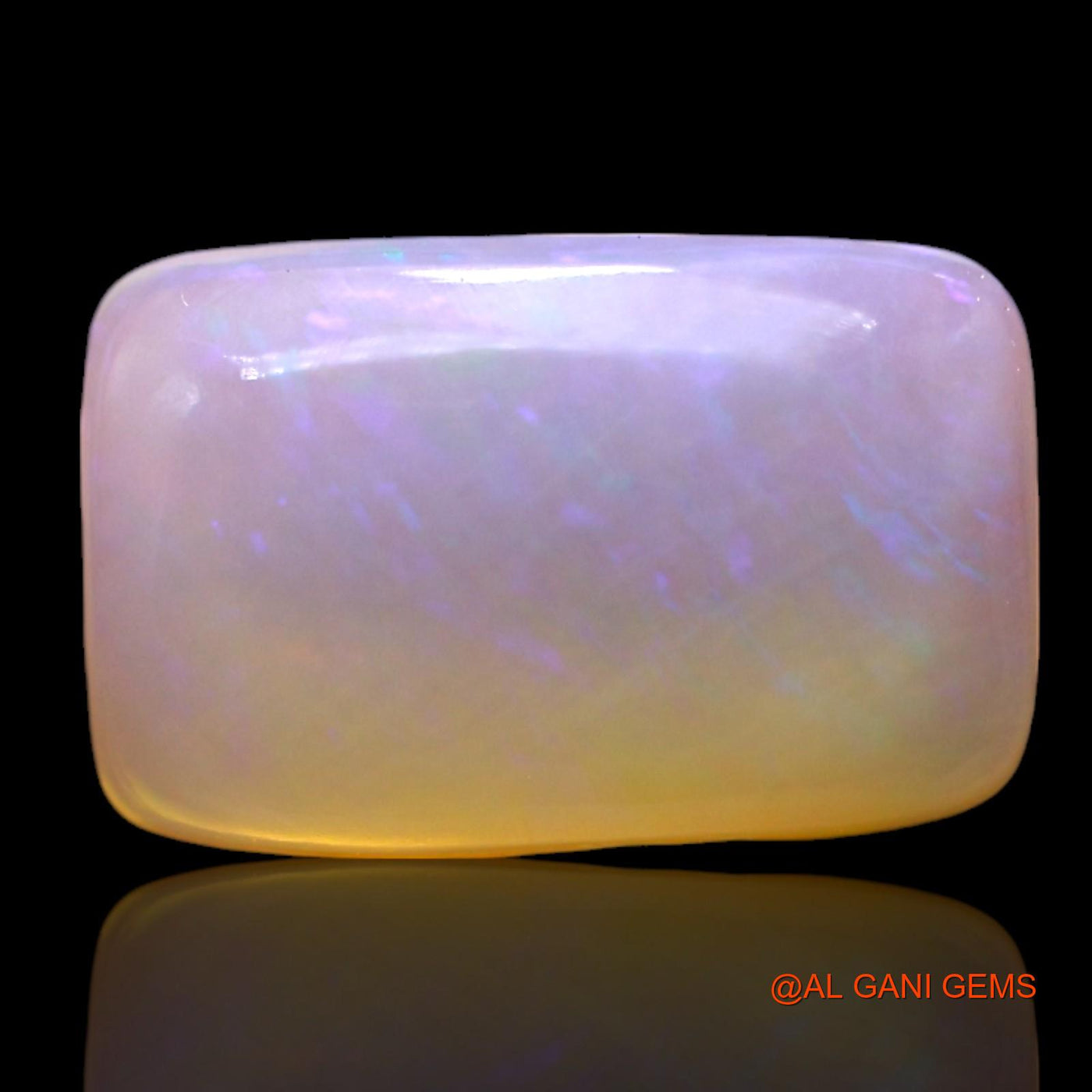 Natural Fire Opal Gemstone 2.00 Cts Loose Square Cabochon From Australia 11x7x3 mm AF-982