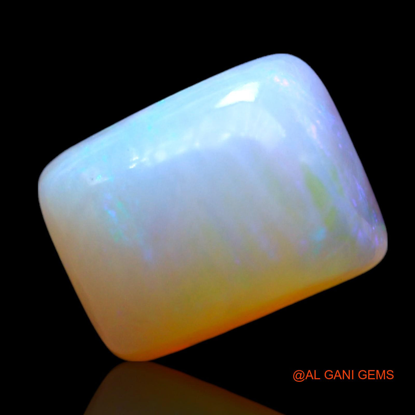 Natural Untreated Fire Opal Loose Gemstone Square Cabochon From Australia 2.00 Cts 10x7x4 mm AF-985