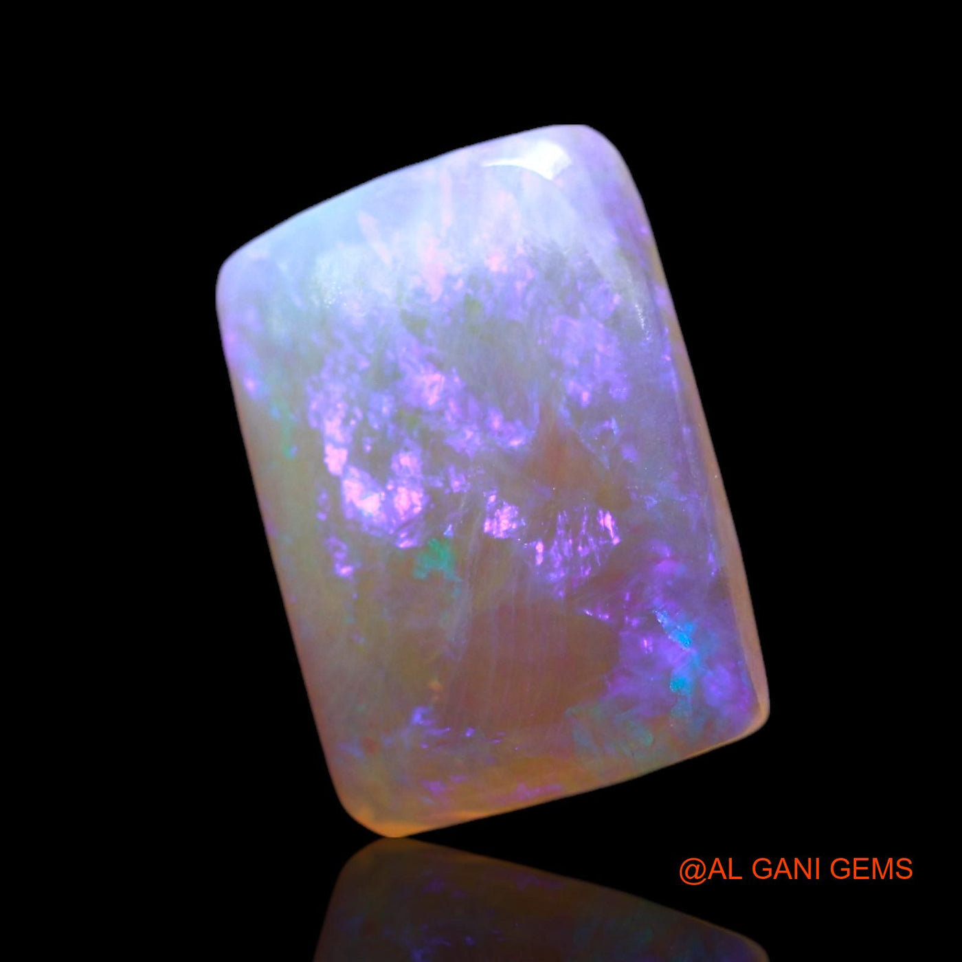 1.00 Cts Unheated Australian Fire Opal Loose Gemstone Square Cabochon Natural 10x7x2 mm AF-986