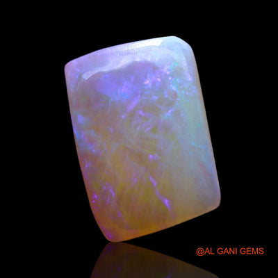 1.00 Cts Unheated Australian Fire Opal Loose Gemstone Square Cabochon Natural 10x7x2 mm AF-986