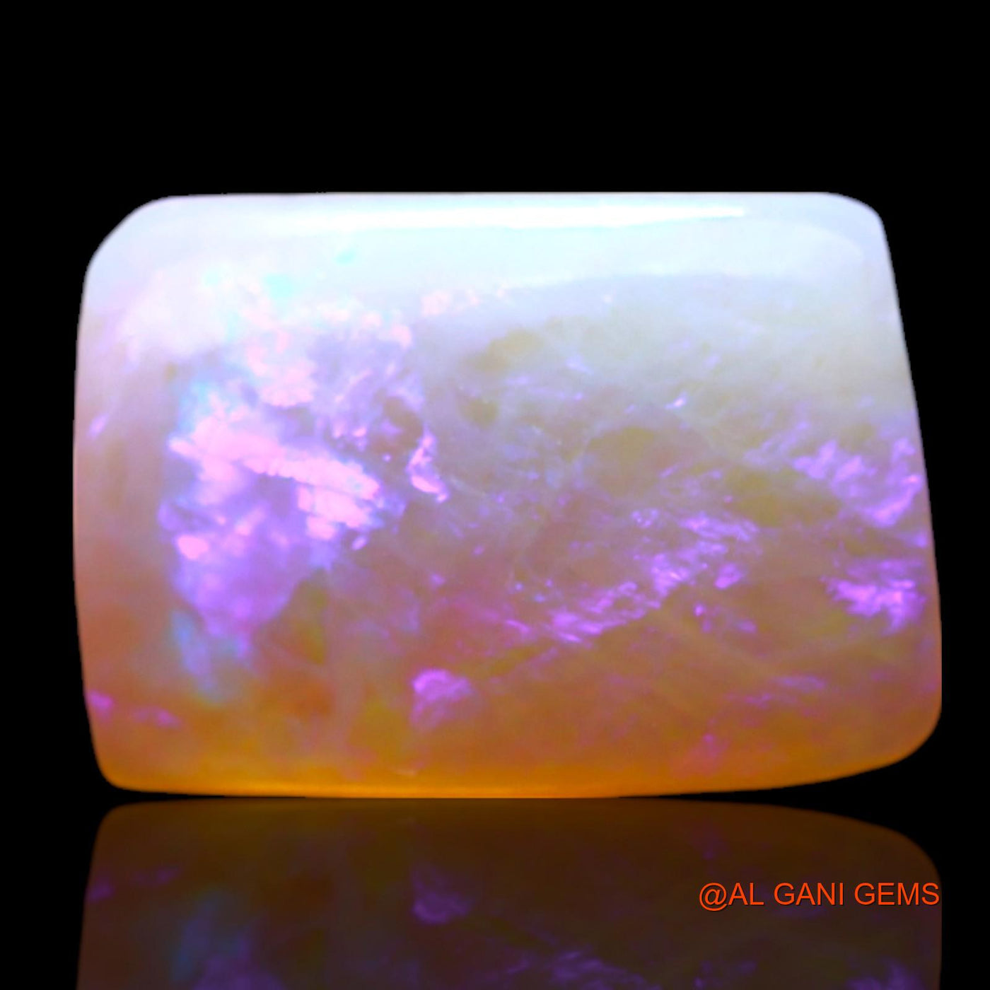 1.00 Cts Unheated Australian Fire Opal Loose Gemstone Square Cabochon Natural 10x7x2 mm AF-986
