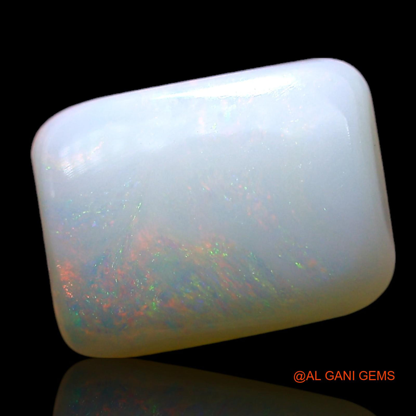 2.00 Cts Natural Australian Fire Opal Loose Gemstone Square Cabochon 9x7x4 mm AF-987