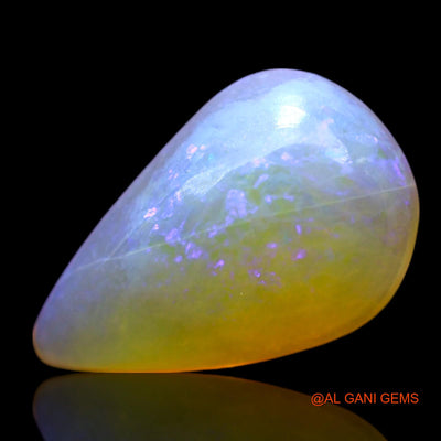 1.00 Cts Natural Australian Fire Opal Loose Gemstone Pear Cabochon 11x7x3 mm AF-989