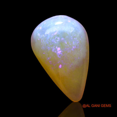1.00 Cts Natural Australian Fire Opal Loose Gemstone Pear Cabochon 11x7x3 mm AF-989