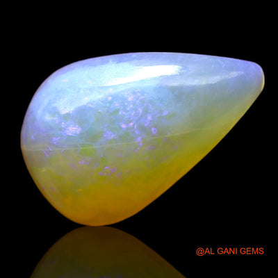 1.00 Cts Natural Australian Fire Opal Loose Gemstone Pear Cabochon 11x7x3 mm AF-989