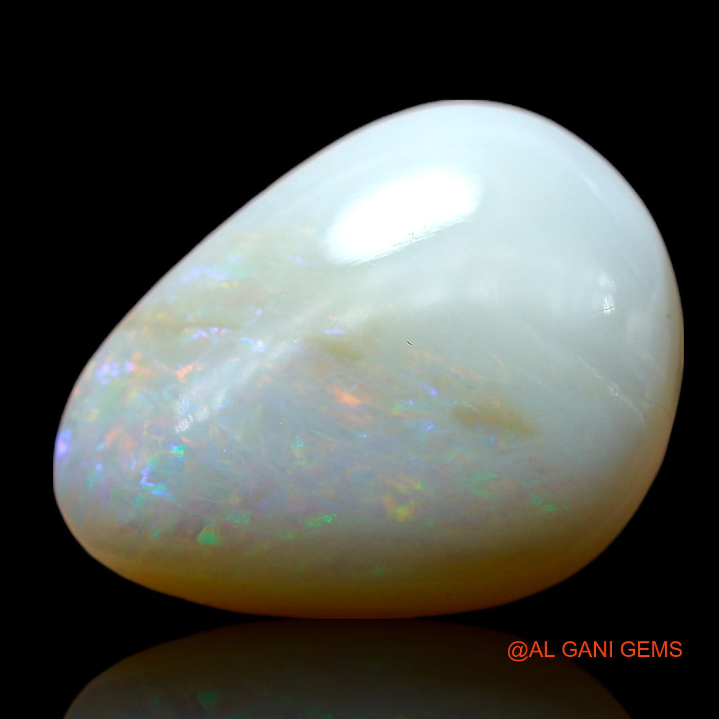 Natural Untreated Fire Opal Loose Gemstone Pear Cabochon From Australia 5.00 Cts 14x11x5 mm AF-991