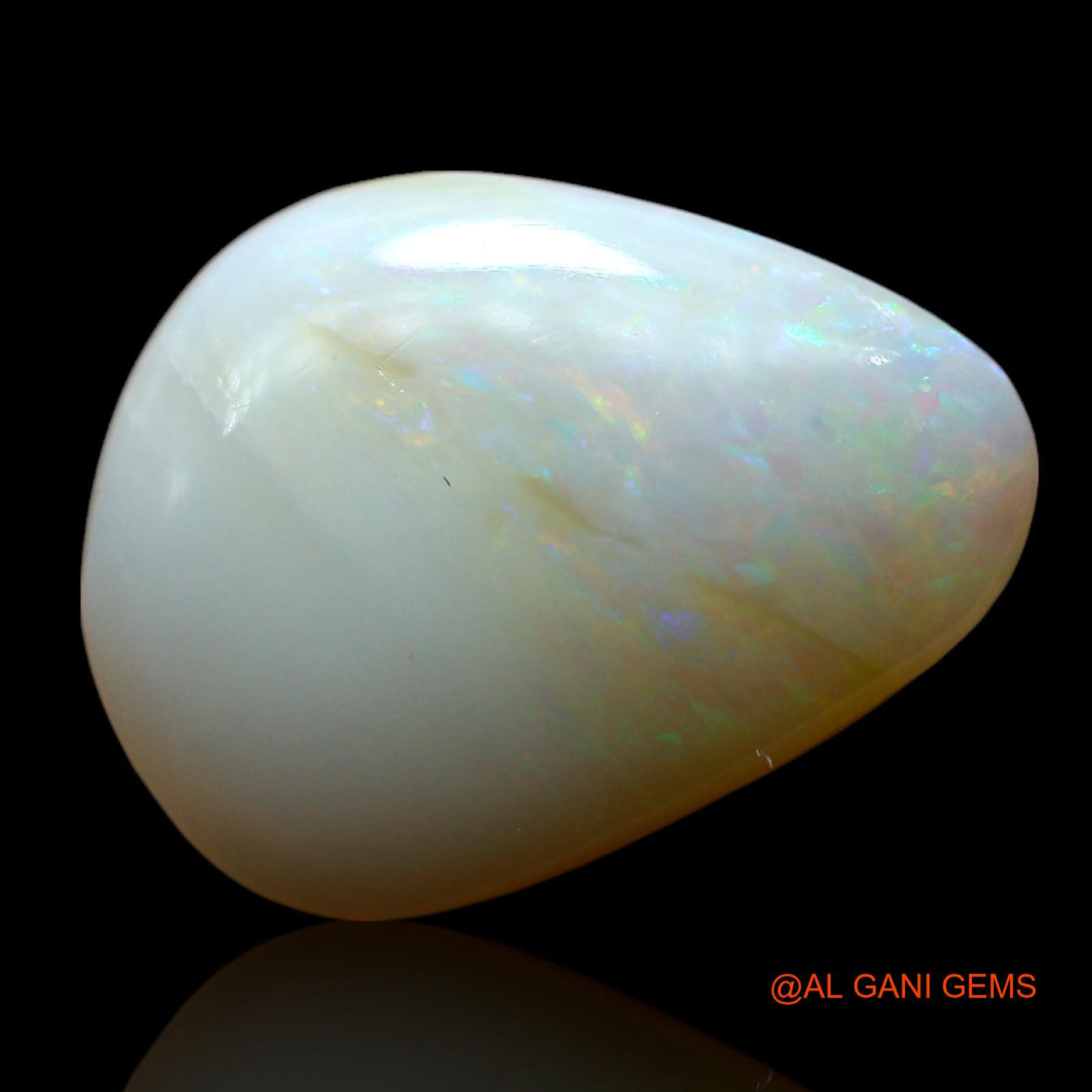 Natural Untreated Fire Opal Loose Gemstone Pear Cabochon From Australia 5.00 Cts 14x11x5 mm AF-991