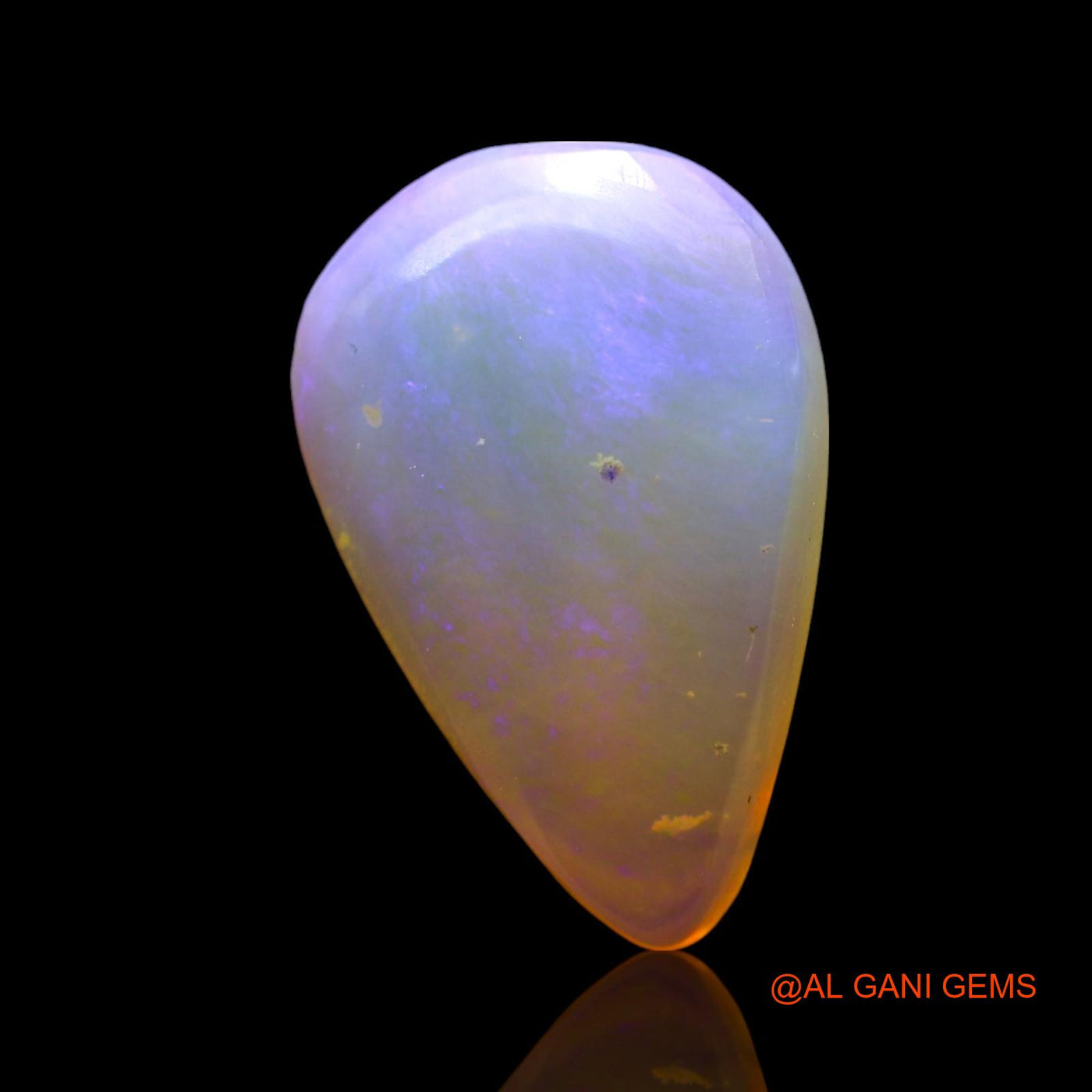 Natural Fire Opal Gemstone 2.00 Cts Loose Pear Cabochon From Australia 15x9x3 mm AF-994