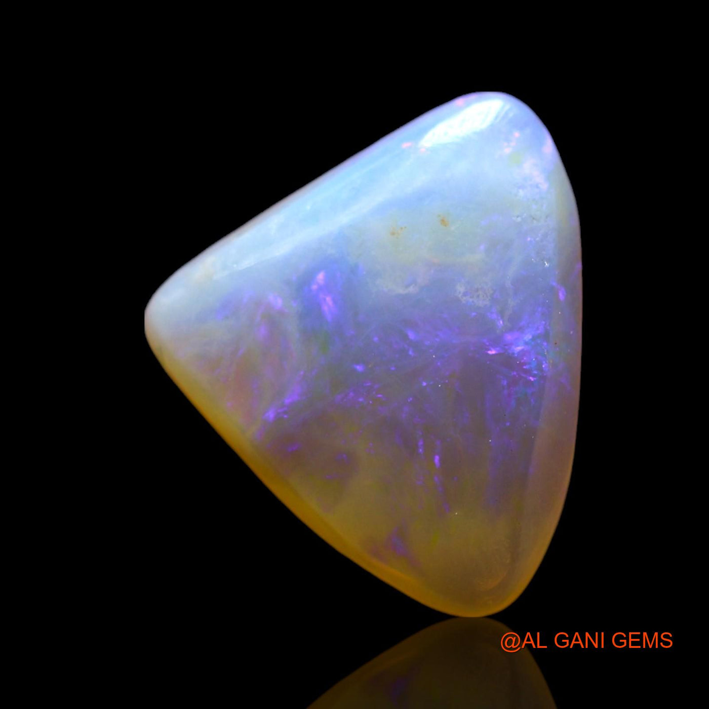 2.00 Cts Natural Australian Fire Opal Loose Gemstone Trillion Cabochon 12x10x3 mm AF-995