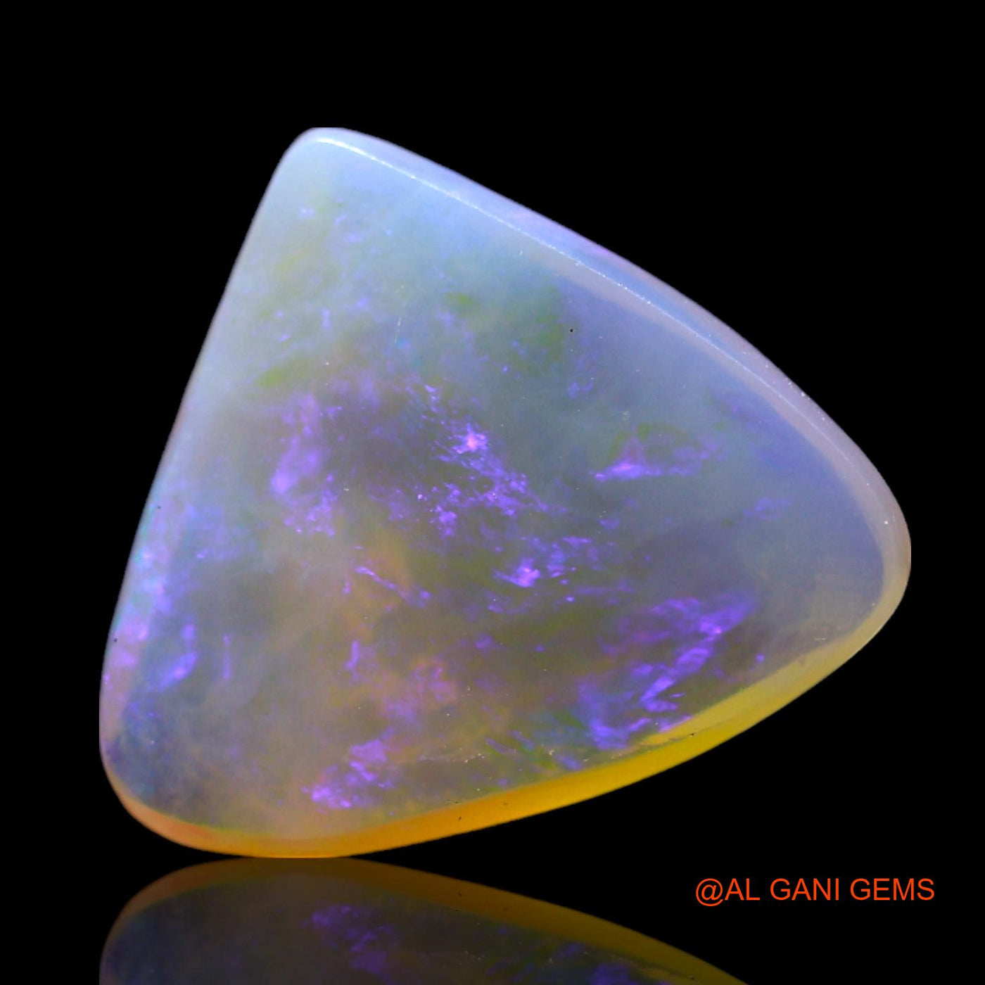 2.00 Cts Natural Australian Fire Opal Loose Gemstone Trillion Cabochon 12x10x3 mm AF-995