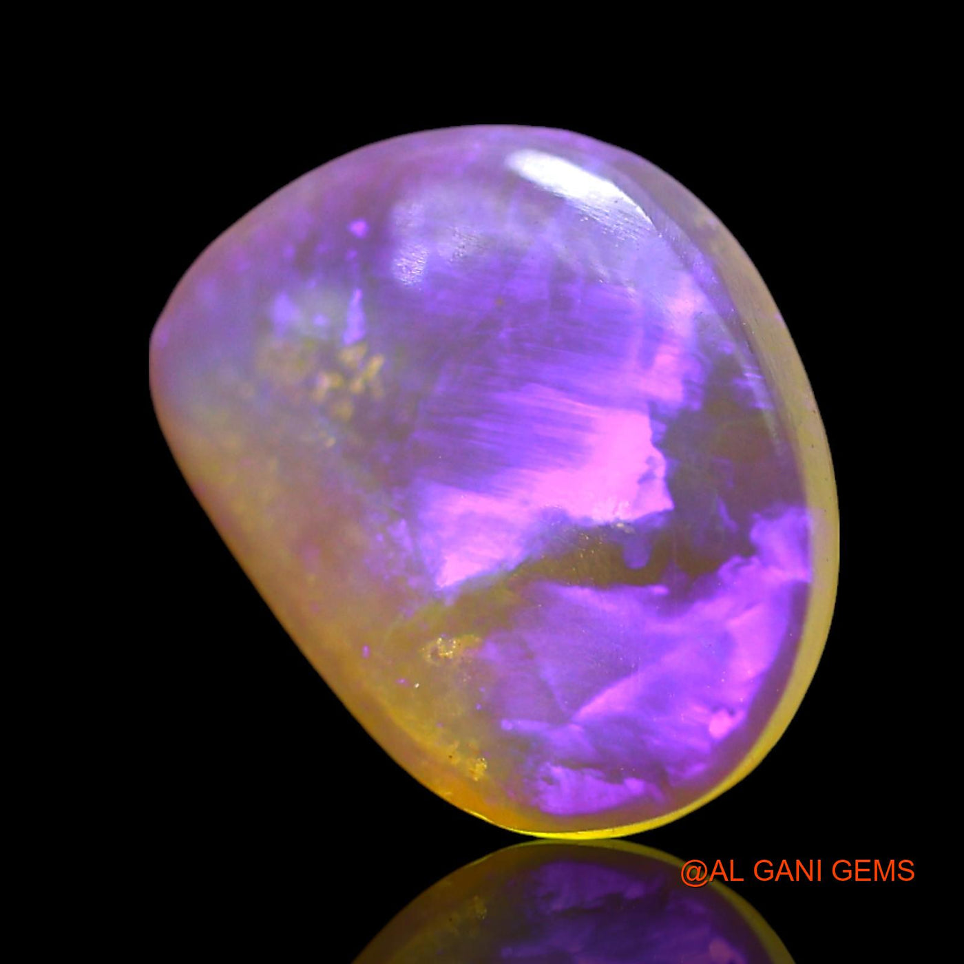1.00 Cts Unheated Australian Fire Opal Loose Gemstone Fancy Cabochon Natural 11x8x2 mm AF-996