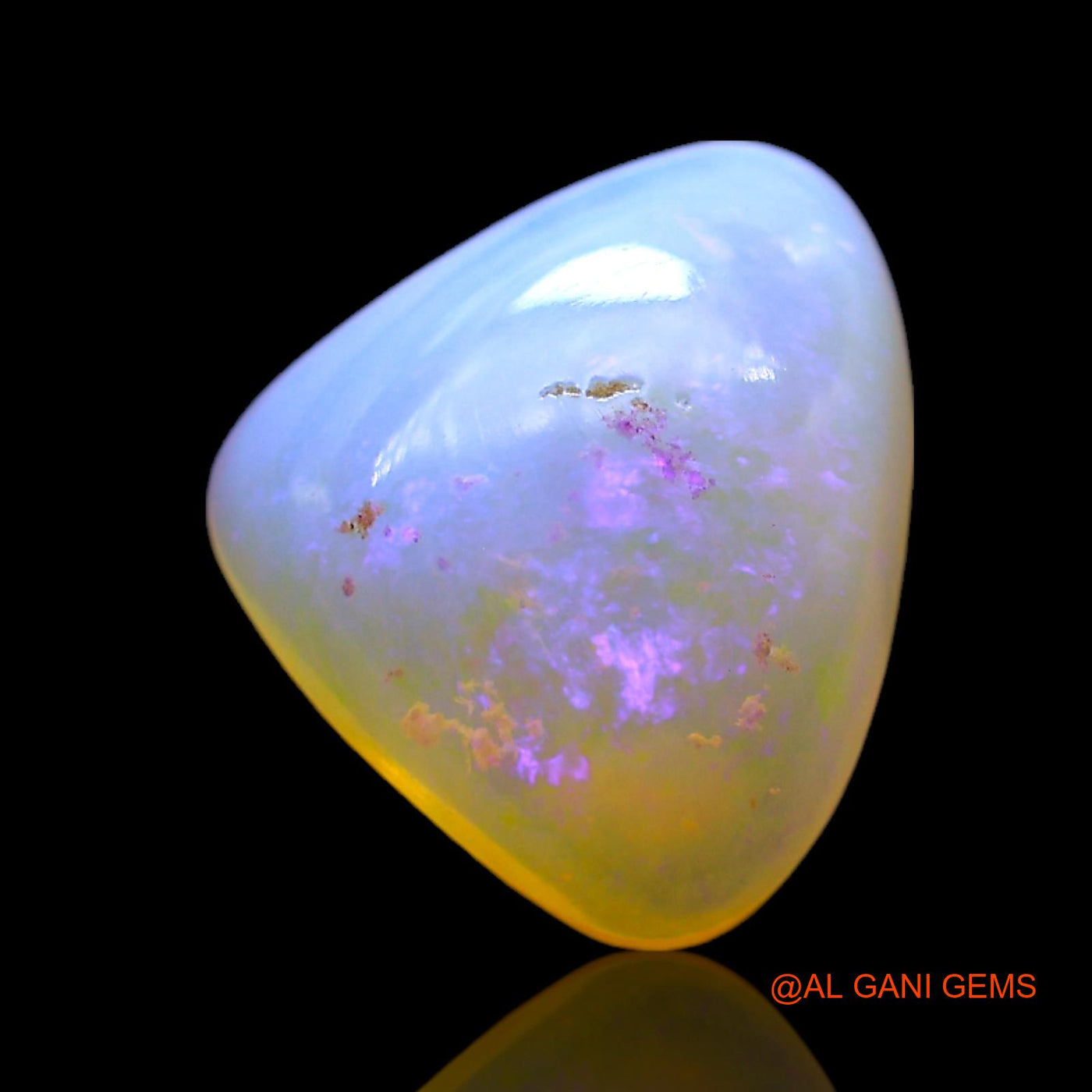 2.00 Cts Unheated Australian Fire Opal Loose Gemstone Trillion Cabochon Natural 11x9x4 mm AF-997
