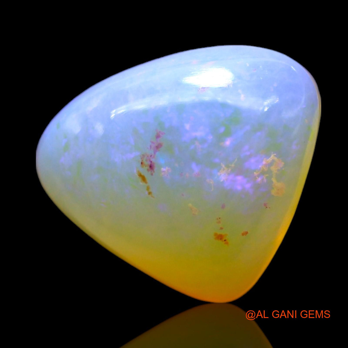 2.00 Cts Unheated Australian Fire Opal Loose Gemstone Trillion Cabochon Natural 11x9x4 mm AF-997