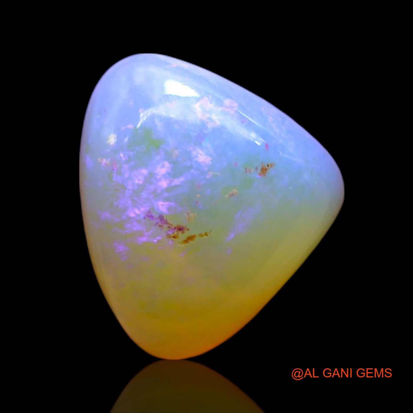 2.00 Cts Unheated Australian Fire Opal Loose Gemstone Trillion Cabochon Natural 11x9x4 mm AF-997