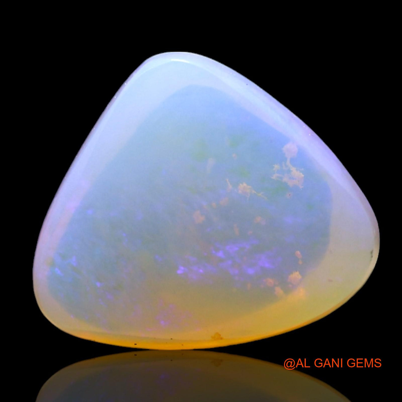 2.00 Cts Unheated Australian Fire Opal Loose Gemstone Trillion Cabochon Natural 11x9x4 mm AF-997