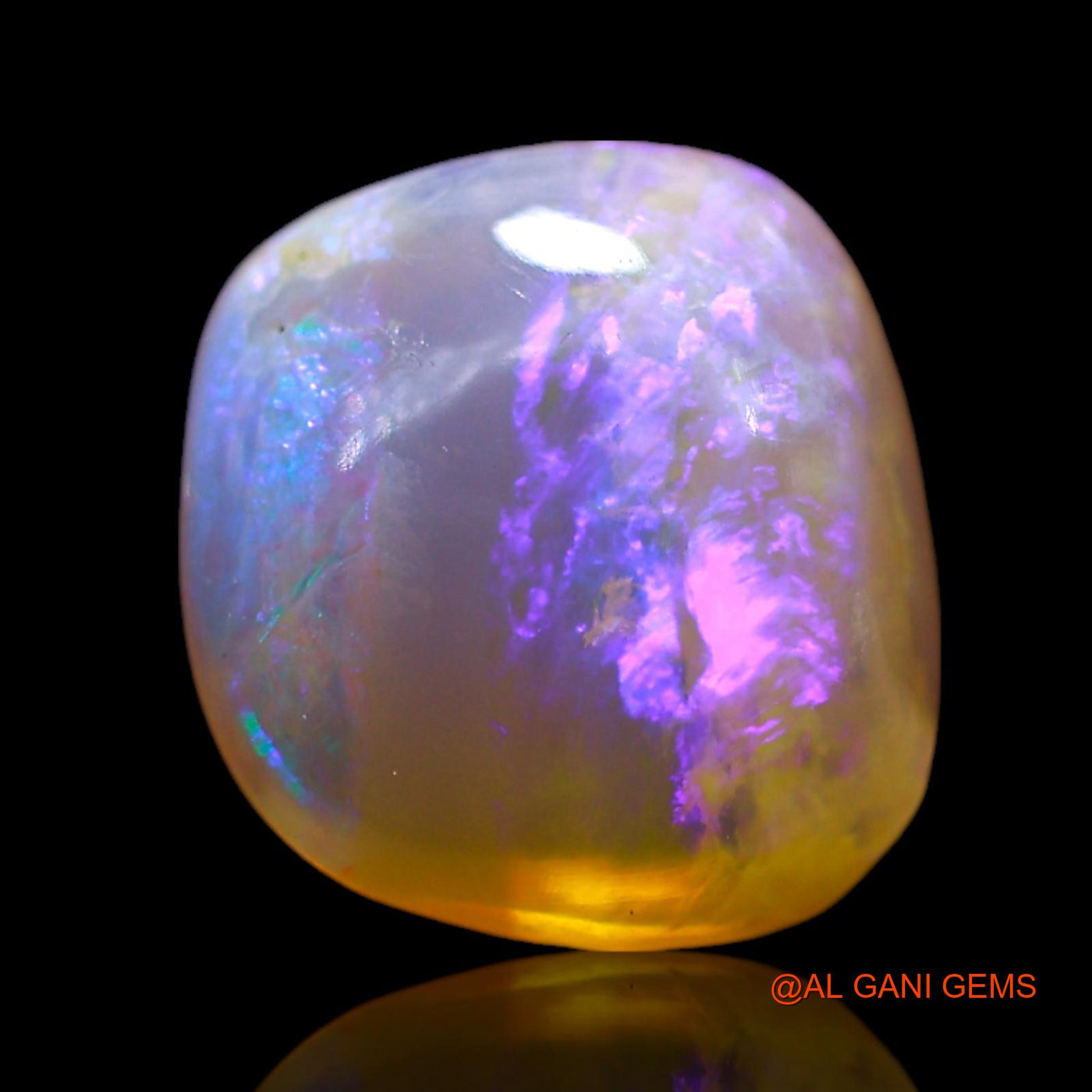 Natural Untreated Fire Opal Loose Gemstone Fancy Cabochon From Australia 2.00 Cts 9x8x4 mm AF-999