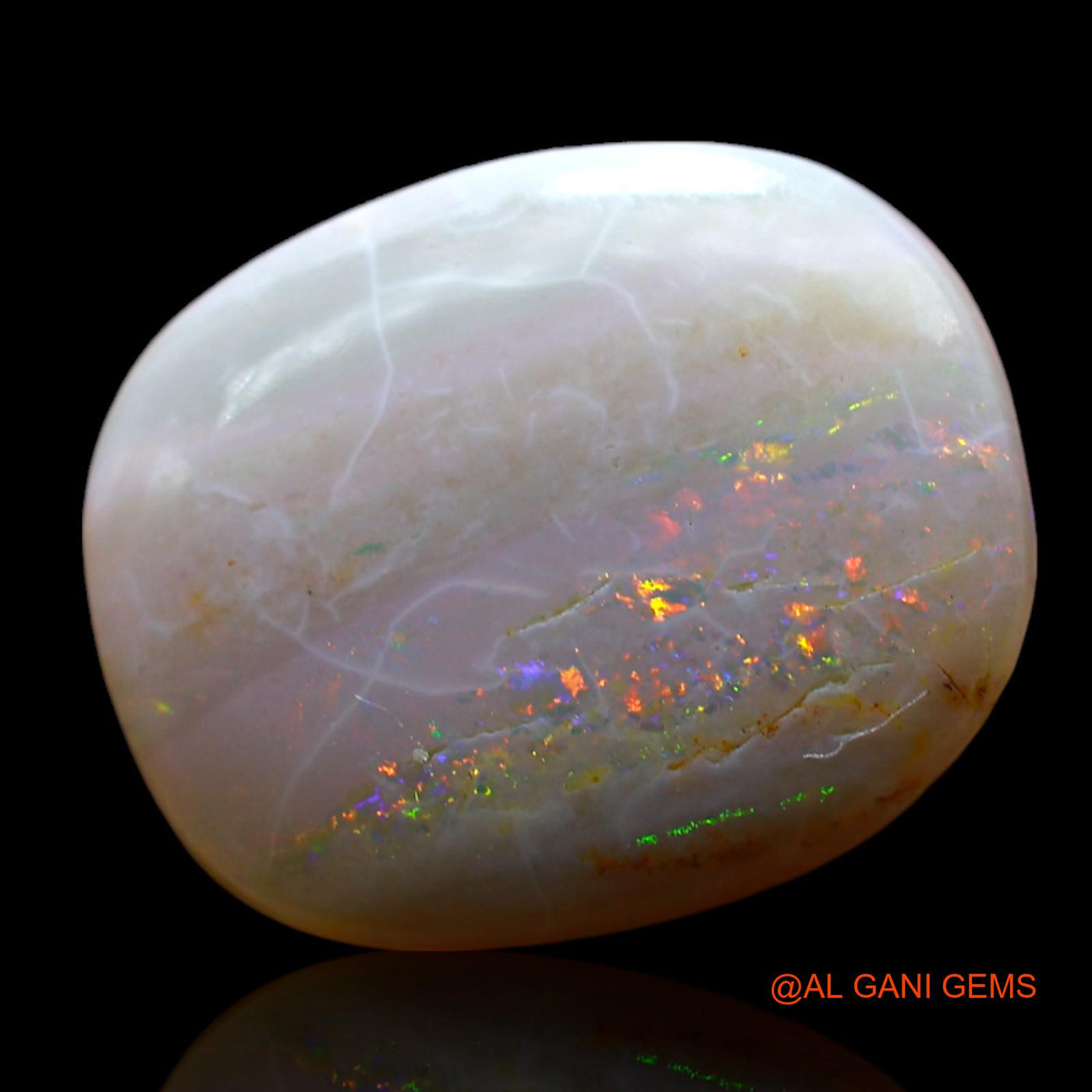 Natural Fire Opal Gemstone 6.00 Cts Loose Oval Cabochon From Australia 16x13x4 mm AF-99