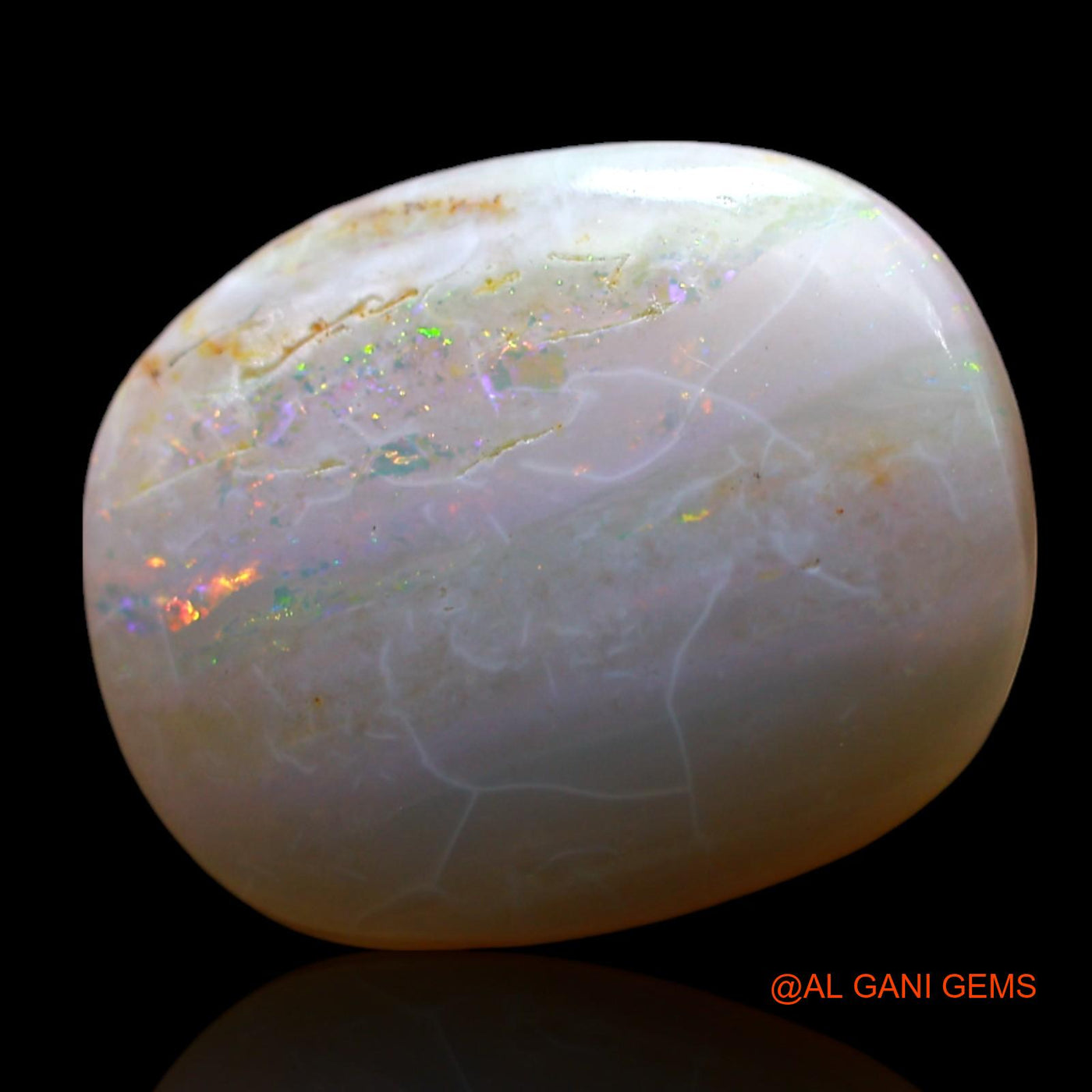 Natural Fire Opal Gemstone 6.00 Cts Loose Oval Cabochon From Australia 16x13x4 mm AF-99