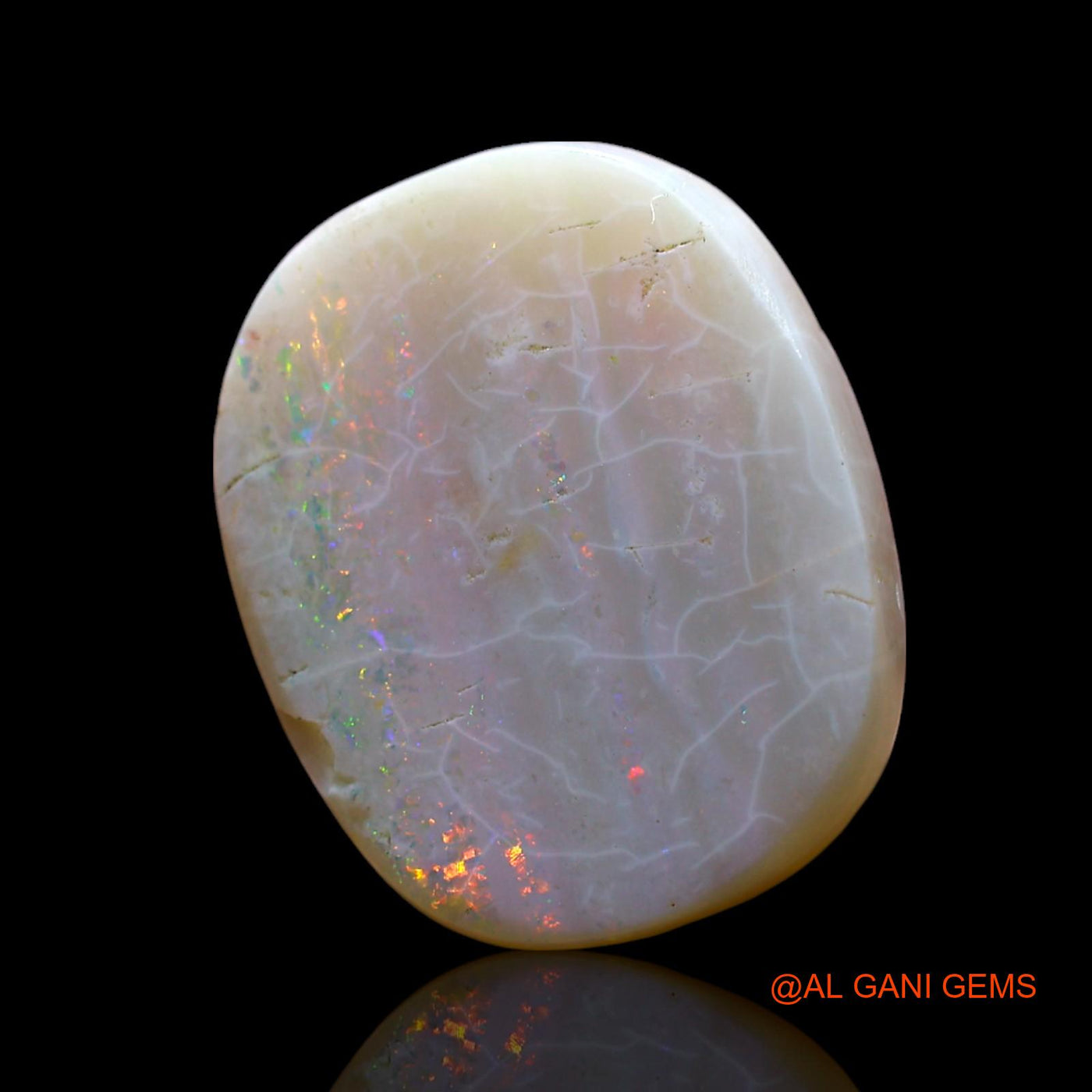 Natural Fire Opal Gemstone 6.00 Cts Loose Oval Cabochon From Australia 16x13x4 mm AF-99