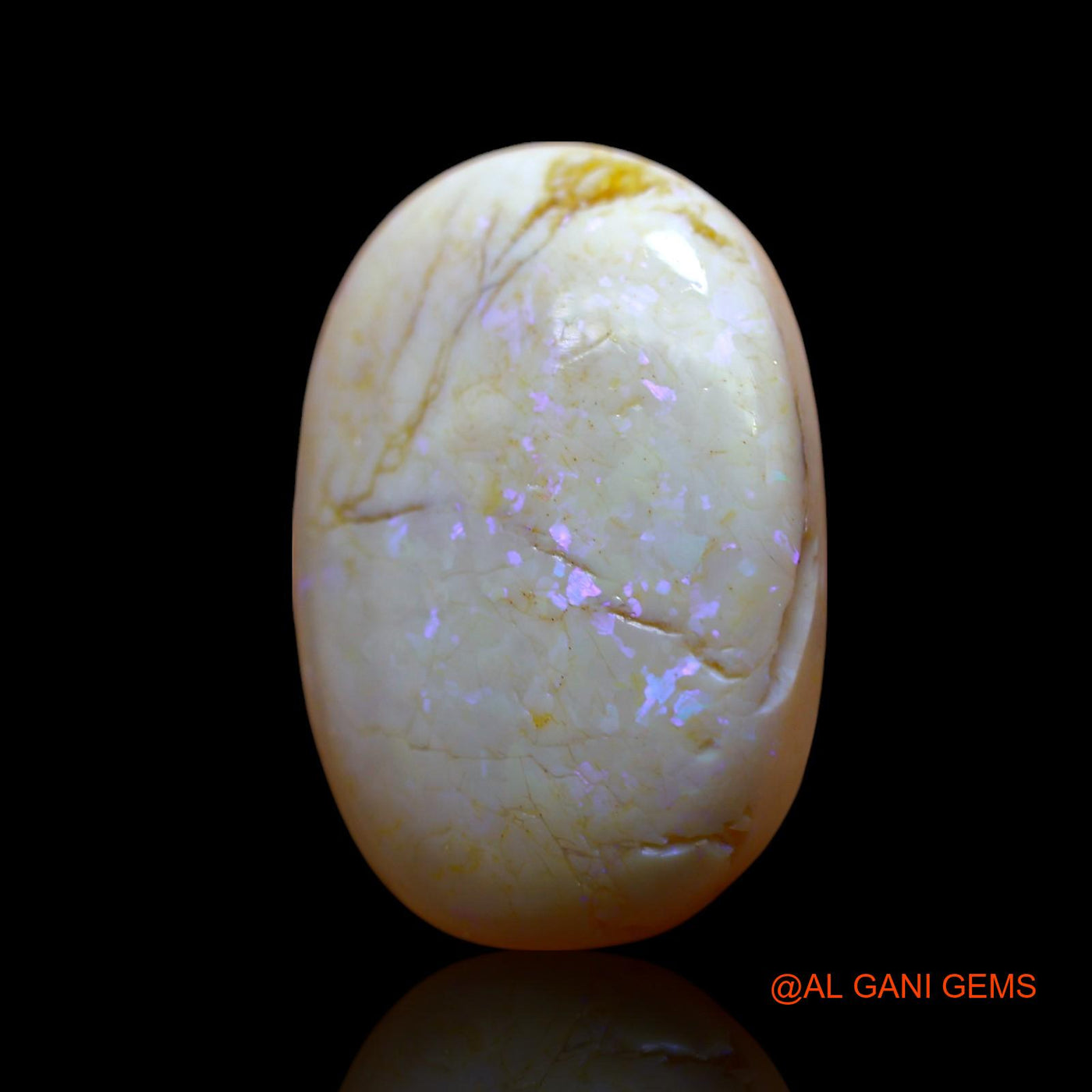 17.00 Cts Natural Australian Fire Opal Oval Cabochon Loose Gemstone For Jewelry 22x15x7 mm AF-9