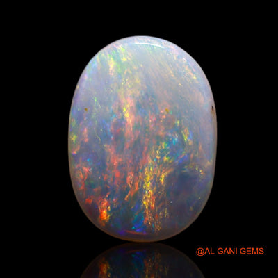 0.90 Cts Natural Australian Fire Opal Loose Gemstone Oval Cabochon 10x7x1 mm AG-105