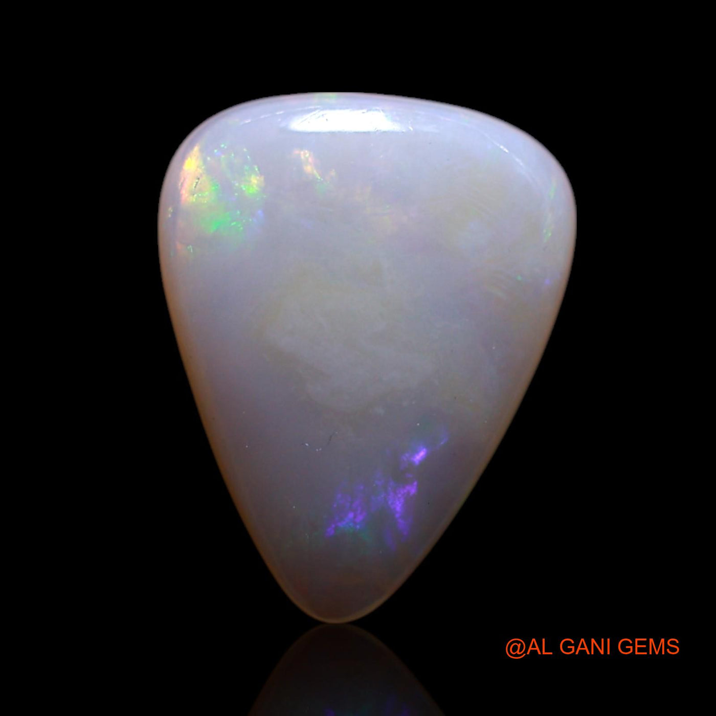 1.00 Cts Natural Australian Fire Opal Loose Gemstone Pear Cabochon 10x8x2 mm AG-109