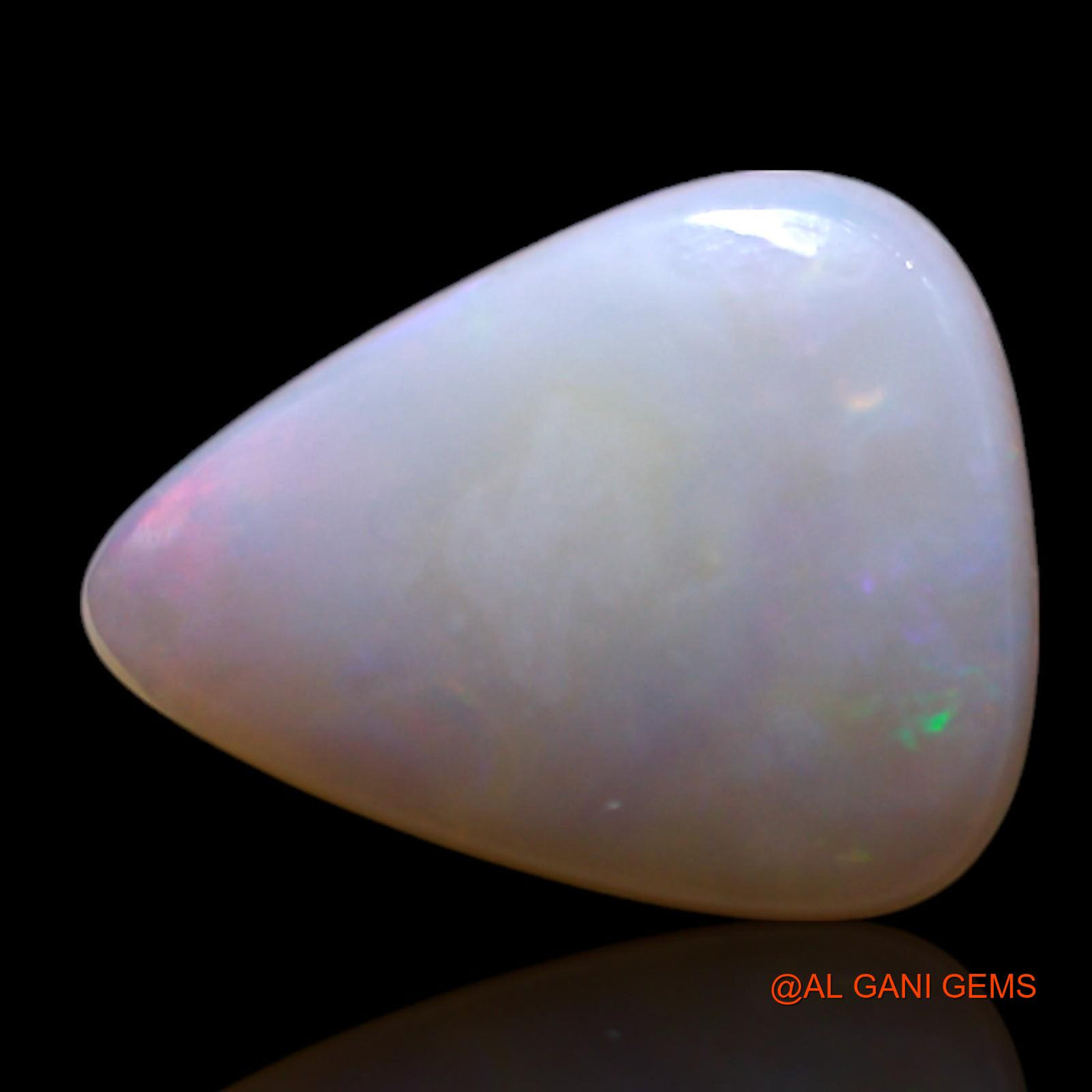 1.00 Cts Natural Australian Fire Opal Loose Gemstone Pear Cabochon 10x8x2 mm AG-109